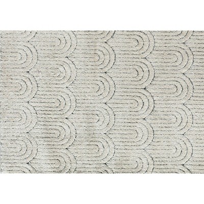 Sandstone Geometric 6' x 9' Stain-Resistant Synthetic Area Rug