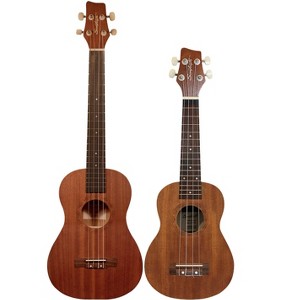 Sawtooth Mahogany Soprano and Baritone Ukulele 2 Pack - 1 of 1