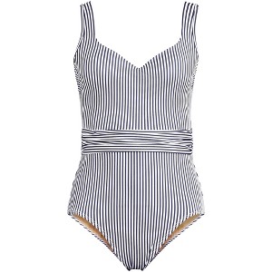 Lands' End Women's Slender Suit Belted Sweetheart One Piece - 1 of 4