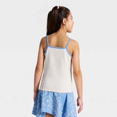 Детские Cat & Jack Girls' Cowgirl Graphic Tank Top - Cat & Jack™ Cream/Blue M — фото 2