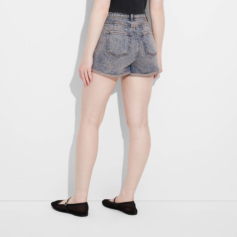 Women's High-Rise Rolled Cuff Jean Shorts - Wild Fable™, 4 of 7