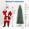 7FT Potted Christmas Tree with 140 Warm  Lights, Artificial Christmas Tree Outdoor Decor - 3 of 4