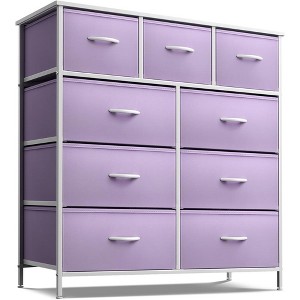 Sorbus Dresser with 9 Drawers - Furniture Storage Chest Tower Unit for Bedroom, Closet, etc - Steel Frame, Wood Top, Fabric Bins - 1 of 4