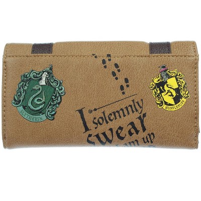 Harry Potter Hogwarts School Trunk Inspired Snap Closure Trifold Wallet - image 2