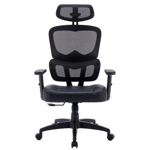 VECELO Swivel Ergonomic High Back Mesh Office Chair with Adjustable Headrest Armrest, Black - image 1 of 4