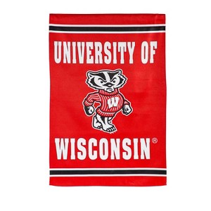 Embossed Suede, University of Wisconsin-Madison Double Sided Indoor Outdoor Decor 18" x 12.5" - 1 of 4