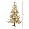 Nearly Natural 6' Pre-lit Flocked Woodland Fir Artificial Christmas Tree with Warm White LED Lights: Pull-Down Branches, Electric - 2 of 4