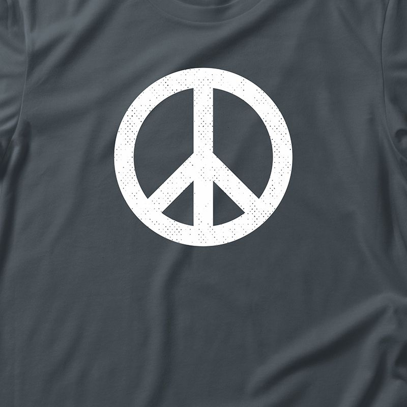 Link Graphic T-Shirt Funny Saying Sarcastic Humor Retro Adult Short Sleeve T-Shirt - Peace Symbol, 2 of 4