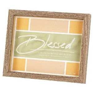 Dicksons Blessed Is She That Natural Woodgrain11 x 9 Wood And Glass Photo Frame With Hanging Hook And Easel - 1 of 1