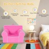 Infans Kids Sofa Toddler Foam Filled Armchair w/ Velvet Fabric Baby Perfect Gift Pink - 4 of 4