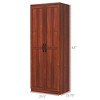 Gulches Tan 63" 2-Door Kitchen Pantry, Freestanding Storage Cabinet with 5-Tier Shelving, 2 Adjustable Shelves, 23.5" W x 15.75" D - 3 of 4