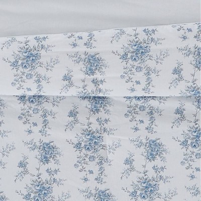 Twin White Cotton Floral Bedspread Set
