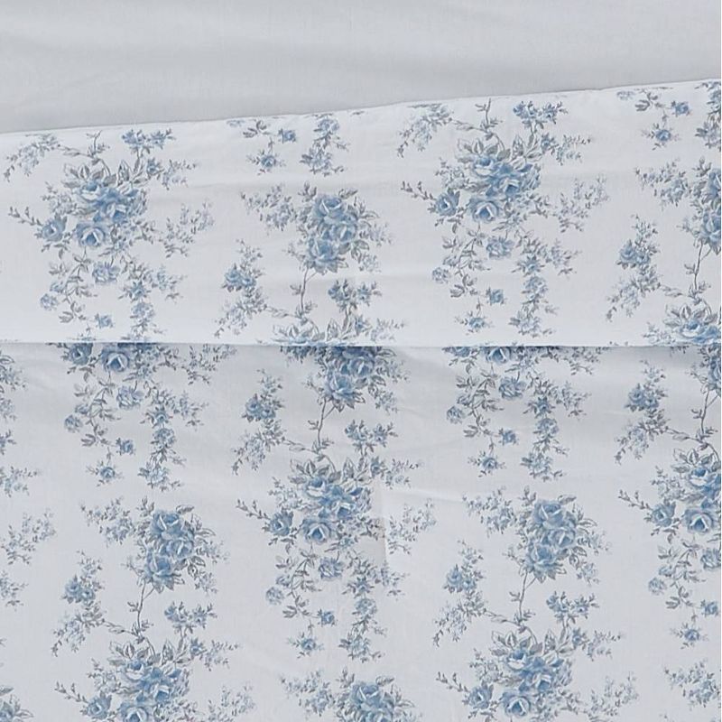 The Farmhouse By Rachel Ashwell British Rose Comforter Set White/Blue, 2 of 6