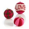 Shiraleah "Love" Assorted Set Of 3 Christmas Ornaments - 2 of 3