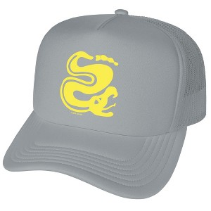 Legends Of The Hidden Temple Silver Snakes Foam Trucker Cap Grey - 1 of 4