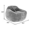 CAVINAS Teddy Fabric Bean Bag Chair for Adults,Giant Lazy Sofa Chair with Memory Foam and Armrest,Modern Lounge Chair for Living Room - 3 of 4