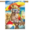 Beach Day Dog Summer House Flag Sand Castle Humor 28" x 40" Briarwood Lane - 2 of 4