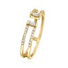 RS Pure by Ross-Simons 0.20 ct. t.w. Diamond Open-Space Ring in 14kt Yellow Gold - 3 of 4