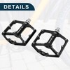 Unique Bargains Foot Peg Footrests Fit 9/16 Inch Axles Durable Rear Bicycle Pedal Aluminum Alloy Black 1 Pair - 4 of 4