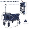 Folding Wagon, Heavy Duty Utility Beach Wagon Cart for Sand - 2 of 4