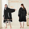 Catalonia Woman Fleece Plush Blanket Hoodie Sweatshirt, Fuzzy Warm Cozy Soft Wearable Blanket Pullover with Giant Pocket, Wife Women Christmas Gift - 2 of 4
