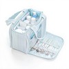 Anna-Kaci Makeup Brush Storage Bag with Zipper Compartments and Carry Handle - Light Blue - 3 of 4