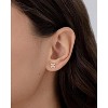 14K Gold Plated Celestial Stud Earrings - Cubic Zirconia Sterling Silver Posts (Lightning Bolt/Moon/Star/Flower) - 3 of 4