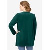 Woman Within Women's Plus Size Knit Velour Tunic Shirt In A Comfortable A-Line With Pintucks - 3 of 4