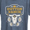 Women's - Yellowstone - Dutton Ranch Steer Skull with Flowers Short Sleeve Graphic T-Shirt - 2 of 4