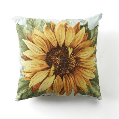 Lakeside Spring Sunflower 16" Standard Size Accent Pillow for Indoors