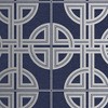Lattice Sky Blue and Silver Geometric Paste the Wall Wallpaper - 4 of 4