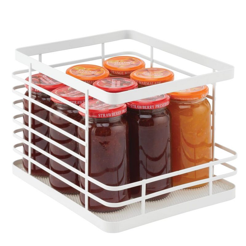 mDesign Stackable Food Organizer Storage Basket, Open Front, 4 of 8