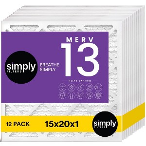 Simply Air Filter, MERV 13, 12 Pack, Furnace Air Filter for HVAC - 1 of 4