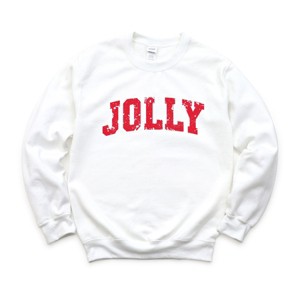 Jolly Varsity Arched Distressed - Women's Graphic Sweatshirt - 1 of 4