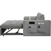 Streamdale Modern 55.5" Pull Out Sleep Sofa Bed 2 Seater Loveseats Sofa Couch With Side Pockets - 3 of 4