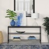 55" Metal 3-Shelf Short Console Table in Black Bronze - Henn&Hart - 4 of 4