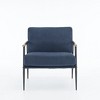 Modern Accent Retro Leisure Armchair with Extra Soft Padded Cushion Arm Chairs Seats Living Room Furniture Blue - 3 of 4