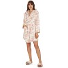 Memoi Women's Marble Luxe Fleece Plush Pom Pom Lounge Robe - 2 of 4