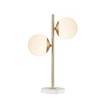 Ink+Ivy Holloway Table Lamp (Includes LED Light Bulb) White/Gold: Marble Base, Dual Sockets, Modern Design - 2 of 4