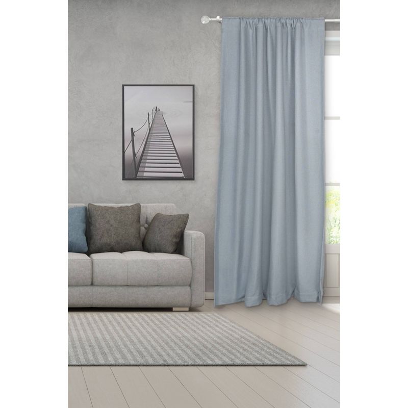 Decorative Drapery Curtain Rod with Acrylic Ball Finials White - Lumi Home Furnishings, 4 of 7