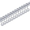 Home Mart Goods 12 Piece Set - Chrome Button Heavy Duty Shower Curtain Hooks Rings Rustproof Metal - 3 of 4