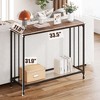Console Table, Sofa Tables Narrow Entryway Table with Glass Shelf and Metal Frame, 41.5" Behind Couch Table - 2 of 4