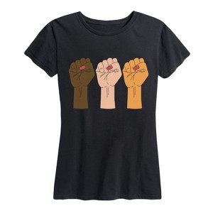 Women's - Instant Message - Hands Fist Short Sleeve Graphic T-Shirt - 1 of 4