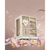 Jewelry Box 360° Rotating, Accessory Organizer with 5 Drawers, Glass Window Spacious - 4 of 4