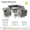 XIZZI 10 Pieces Wicker Furniture Set, Sectional Sofa Set with Wide Armrest and Deep Seat, Rattan Modular Conversation Set for Backyard Garden - 3 of 4