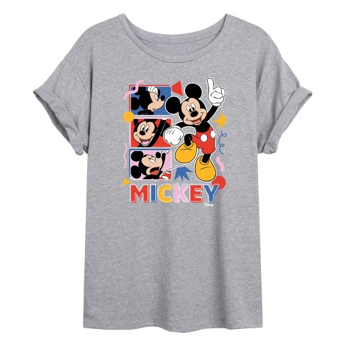 Women's - Disney - Mickey Tribute Panels Oversized Graphic T-Shirt - image 1 of 4