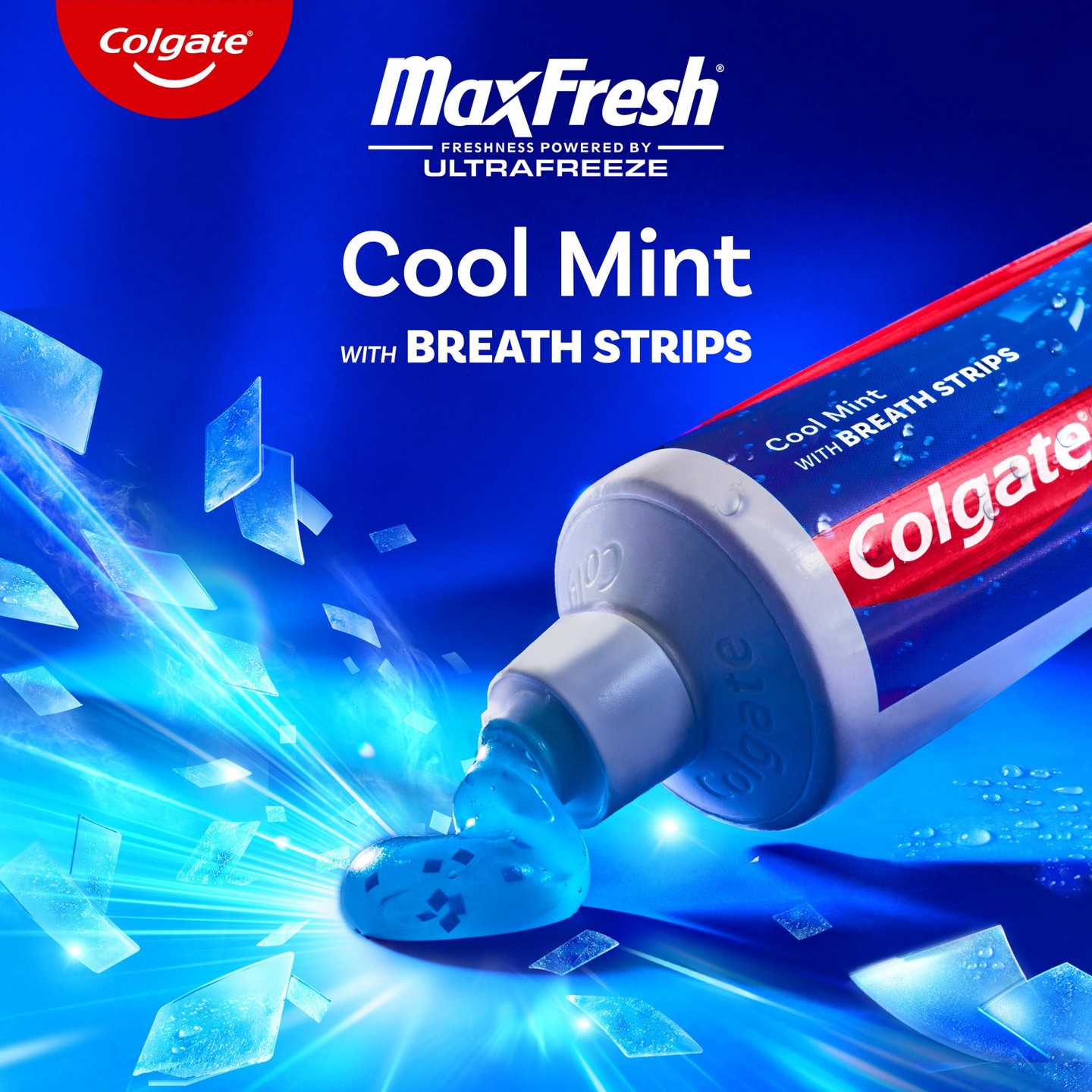 Colgate Max Fresh Toothpaste with Mini Breath Strips Cool Mint - 6.3oz, цвет: Мятный — фото 2
