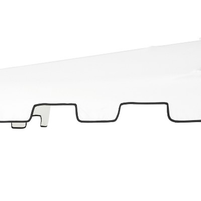Sidney 9 ft. White Aluminum MidCentury Patio Umbrella with Crank