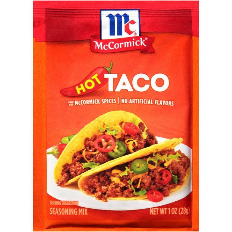 McCormick Hot Taco Seasoning Mix - 1oz, 1 of 7