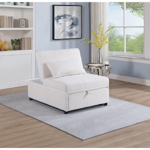 NicBex Convertible Sleeper Chair,Modern Multi-Function Folding Sofa Bed with Contemporary Style,Couches with Pillow for Living Room,White - 1 of 4